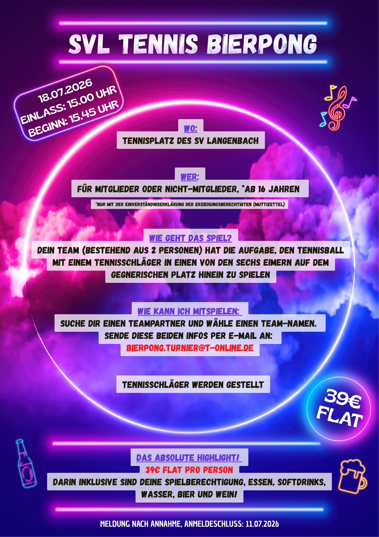 SVL Tennis Bierpong 2026 – Details